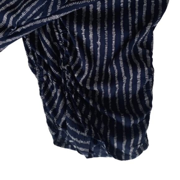 Khakis & Company Pants Blue White Striped Tie Waist Pockets Casual Ankle Large - Picture 9 of 12